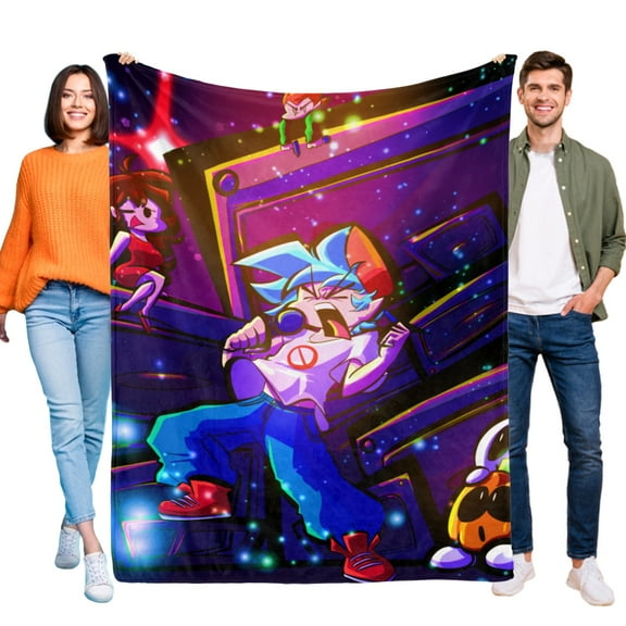 Friday Night Funkin-Anti-Pilling Flannel Blanket Soft Lightweight Plush Fuzzy Cozy Luxury Blanket for Home and Kitchen Use Perfect for Kids and Adults30"X40"