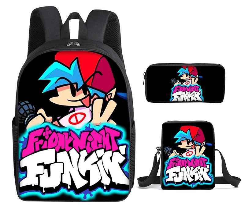 Friday Night Funkin Backpack 3D New Student Travel set 3 pieces ...