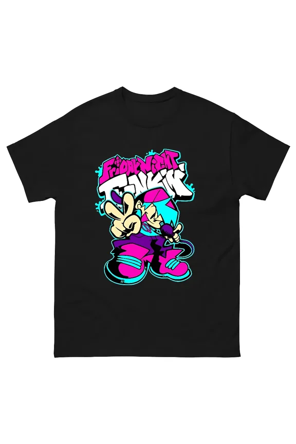 Friday Night Funkin Bold Rhythm Game Theme FNF Fan Art Unisex T-Shirt V80091, Plus Size S–5XL Available