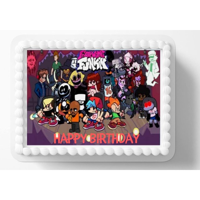 Friday Night Funkin Edible Image Edible Birthday Cake Topper Frosting