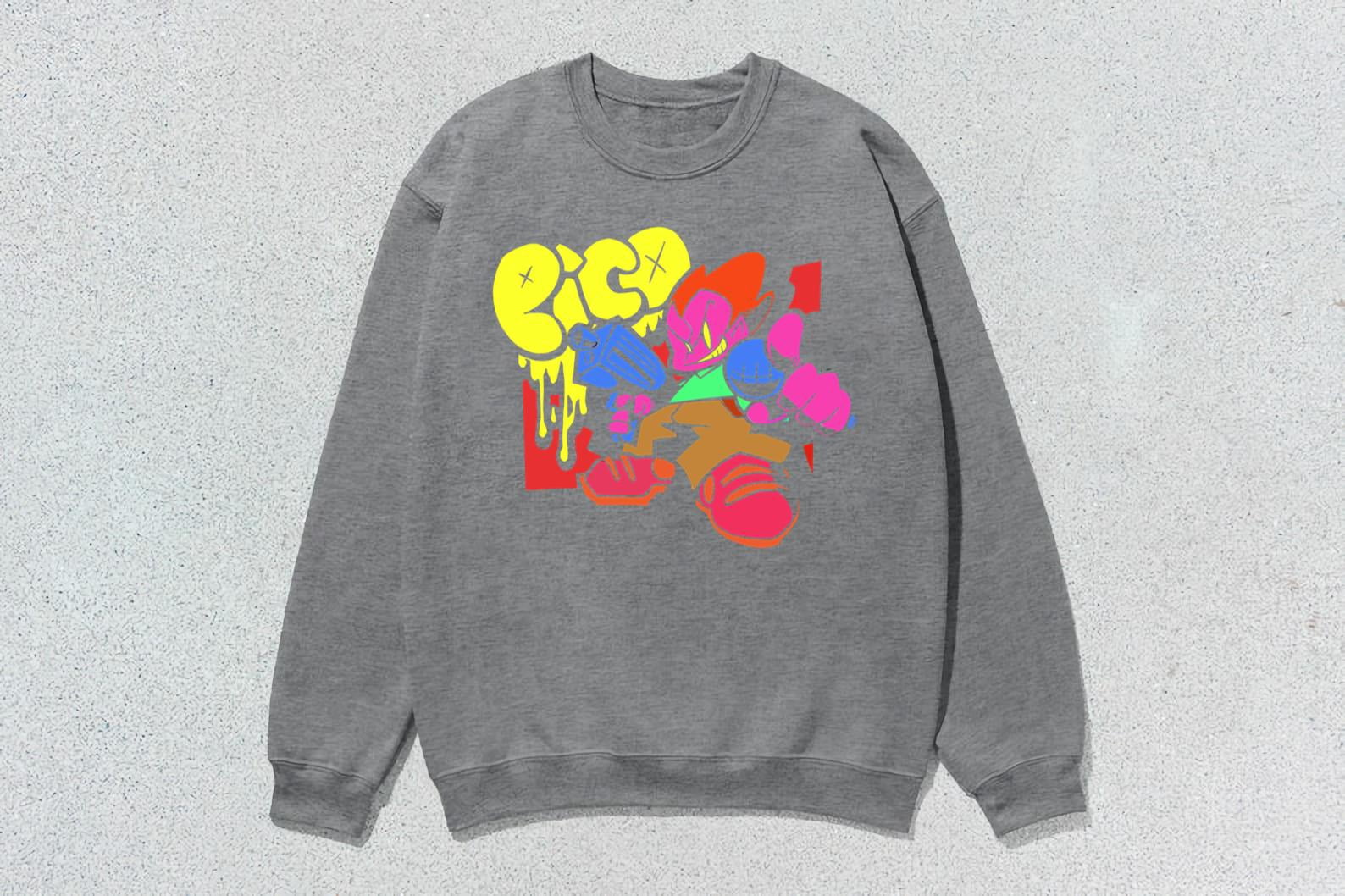 FNF Game Friday Night Funkin FNF Game Pico In The Game with Boyfriend T- Shirt India