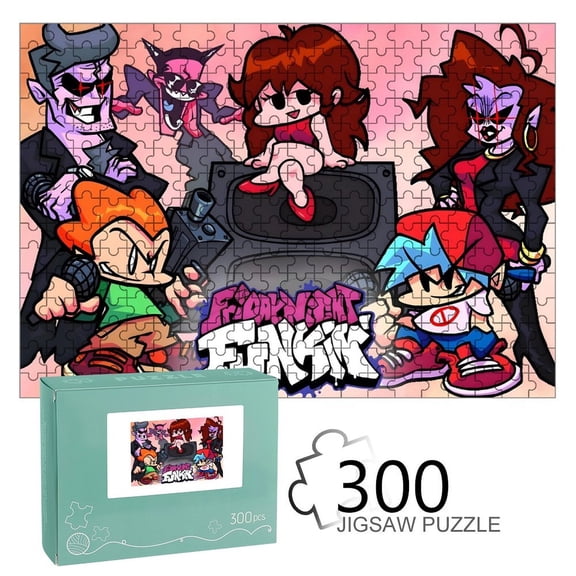 Friday Night Funkin-themed Wooden jigsaw Puzzle for home Decoration or gift for fans friend,family.300pc