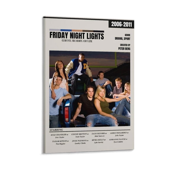 Friday Night Lights Classic Rugby Sports Film TV Series Motivational Poster Home Decor Poster Wall Art Hanging Picture Print Bedroom Decorative Painting Posters Room Aesthetic