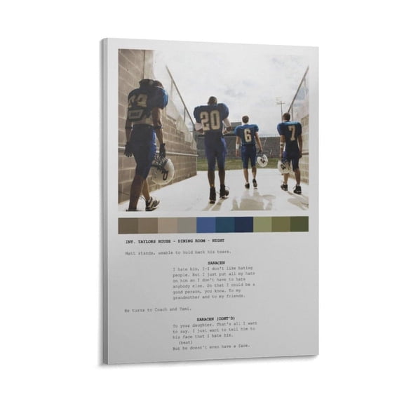 Friday Night Lights Classic Rugby Sports Film TV Series Motivational Poster Wall Art Picture Painting Poster Canvas Print Posters Artworks Bedroom Living Room Decor