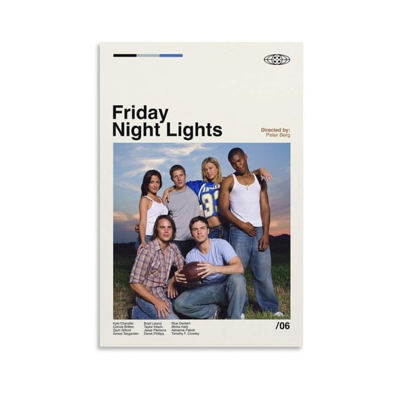 Friday Night Lights Classic Rugby Sports Film TV Series Motivational Poster Wall Art Poster Scroll Canvas Painting Picture Living Room Decor Home