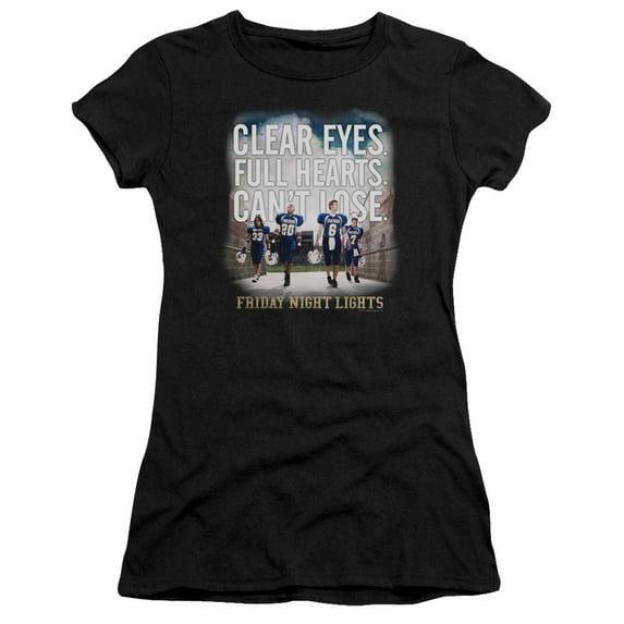 Friday Night Lights Motivated Junior Women's T-Shirt Sheer Black Black