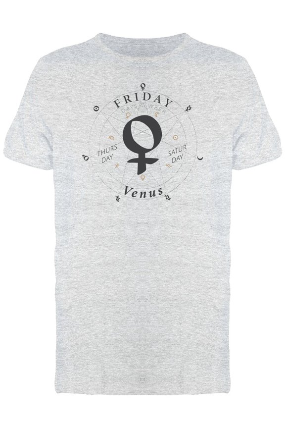 Friday Sign Venus Heptagram Logo Tee Men's -Image by Shutterstock