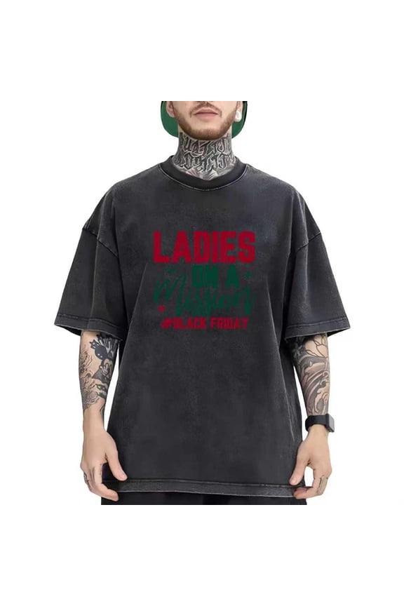 Friday Tee T Shirt Graphic Tees Tops Washed Breathable and well-fitting Black S-2XL Plus Size