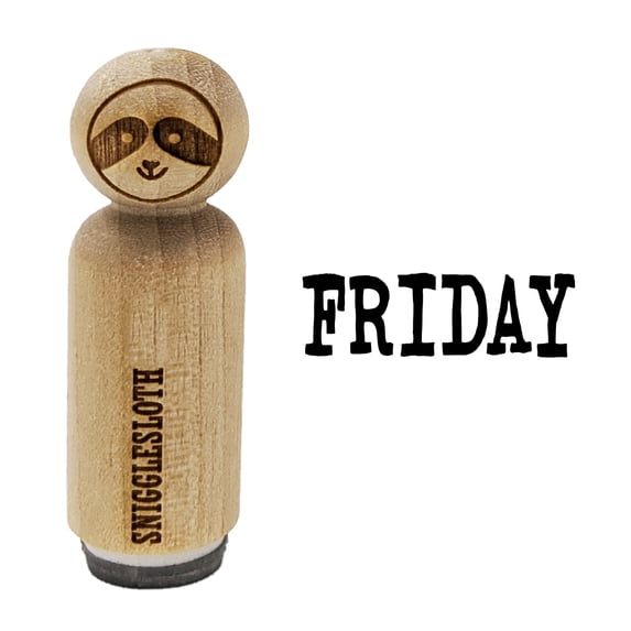 Friday Text Rubber Stamp for Scrapbooking Crafting Stamping - Medium 1 Inch
