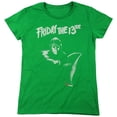 thumbnail image 1 of Friday The 13Th Ax Women's T Shirt, Kelly Green, Large, 1 of 6