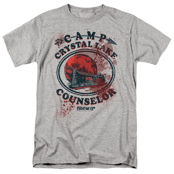 Friday The 13Th Camp Counselor Victim Unisex Adult T Shirt, Athletic Heather, 5X-Large