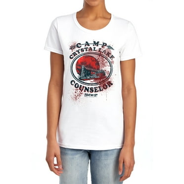Friday The 13Th Camp Counselor Victim Women's T Shirt (Small) White