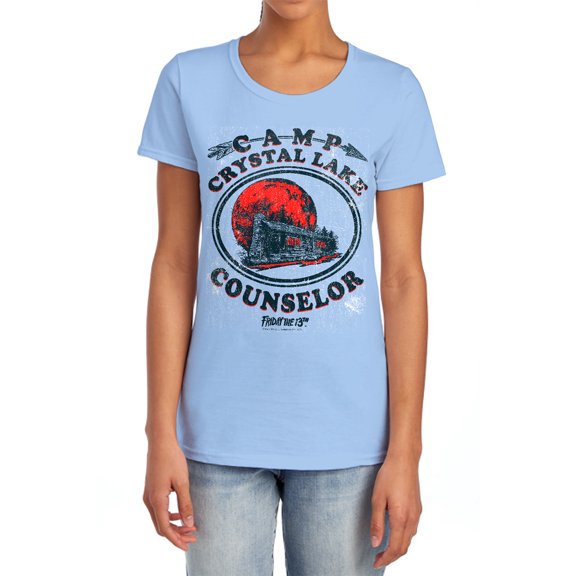Friday The 13Th Camp Counselor Women's T Shirt, Light Blue, Medium