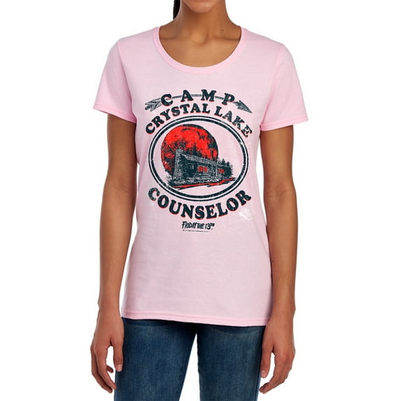 Friday The 13Th Camp Counselor Women's T Shirt, Pink, Small