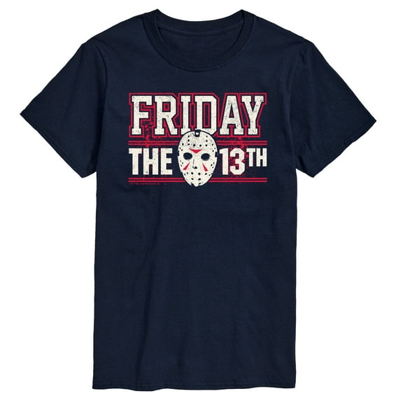 Friday The 13Th - Collegiate Jason Mask - Men's Short Sleeve Graphic T-Shirt