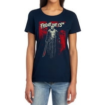 Friday The 13Th Drip Women's T Shirt, Navy, Medium