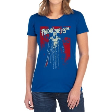 Friday The 13Th Drip Women's T Shirt, Royal, Small