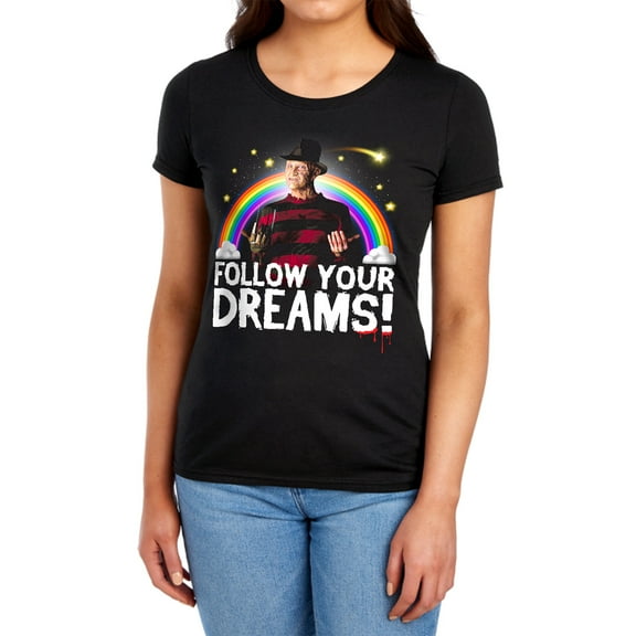 Friday The 13Th Follow Your Dreams Women's T Shirt (Small) Black