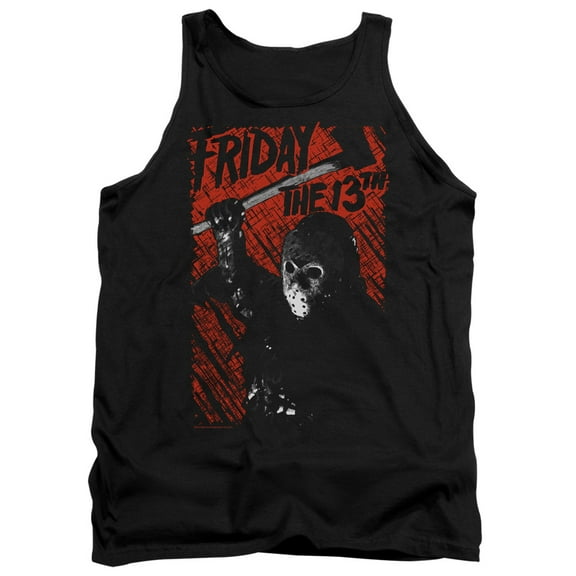 Trevco Sportswear WBM555-TK-3 Friday The 13th Jason Lives Adult Tank Top, Black - Large