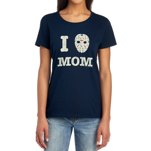 Friday The 13Th Mommas Boy Women's T Shirt, Navy, Small