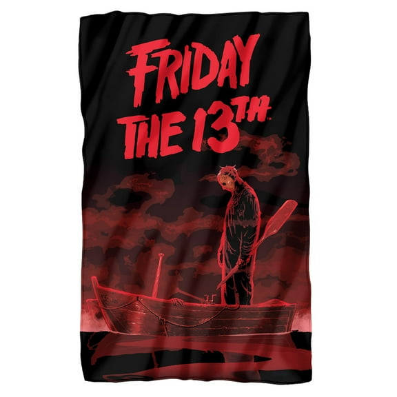Friday The 13th Blanket, 36"x58", Bloody Boat, Fleece Blanket