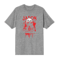 thumbnail image 1 of Friday The 13th Blood Splatter Jason Mask Crew Neck Short Sleeve Men's T-shirt-Small, 1 of 3