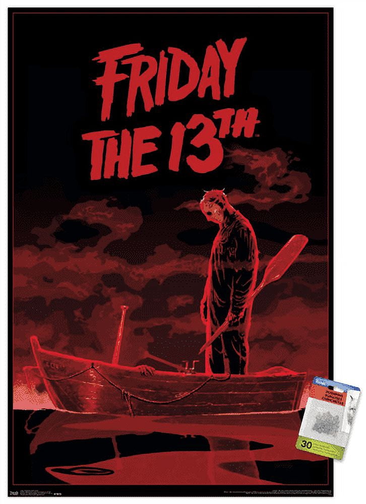 Friday The 13th - Boat Wall Poster with Push Pins, 22.375" x 34"
