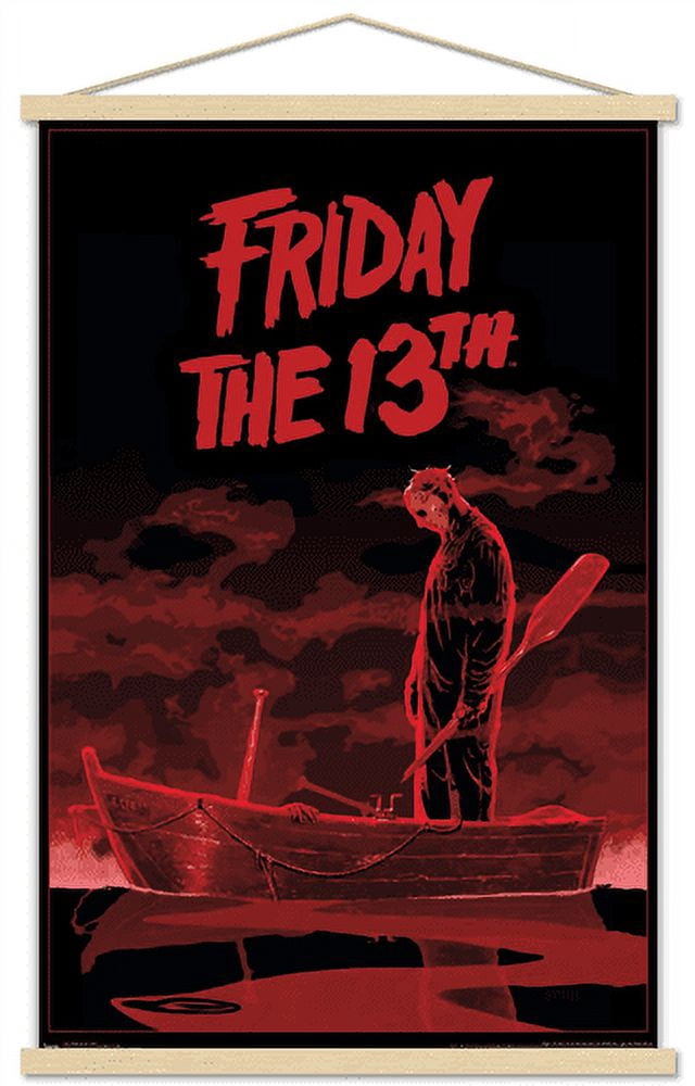 Friday The 13th - Boat Wall Poster with Wooden Magnetic Frame, 22.375" x 34"