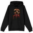 thumbnail image 1 of Friday The 13th Distress Blood Splatter Long Sleeve Women's Black Hooded Sweatshirt-Large, 1 of 7