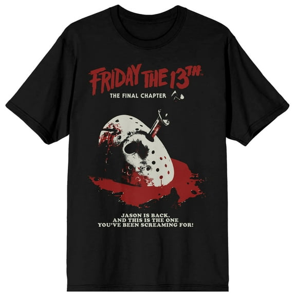 Friday The 13th Final Chapter Poster Men's Black T-shirt-S