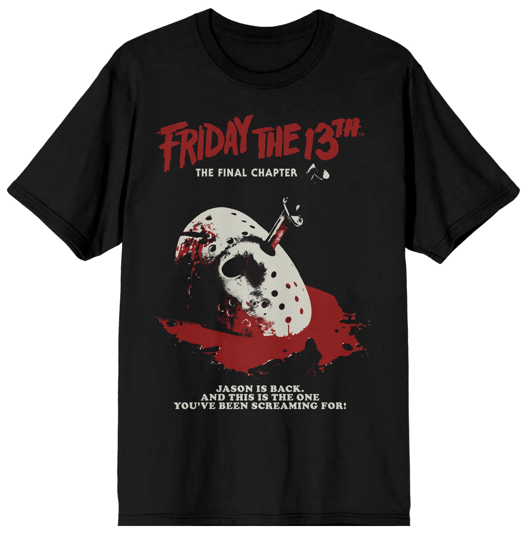 Friday the 13th New Blood Jason Unmasked Men's Black T-shirt Friday the 13th New Blood Jason Unmasked Men's Black T-shirt