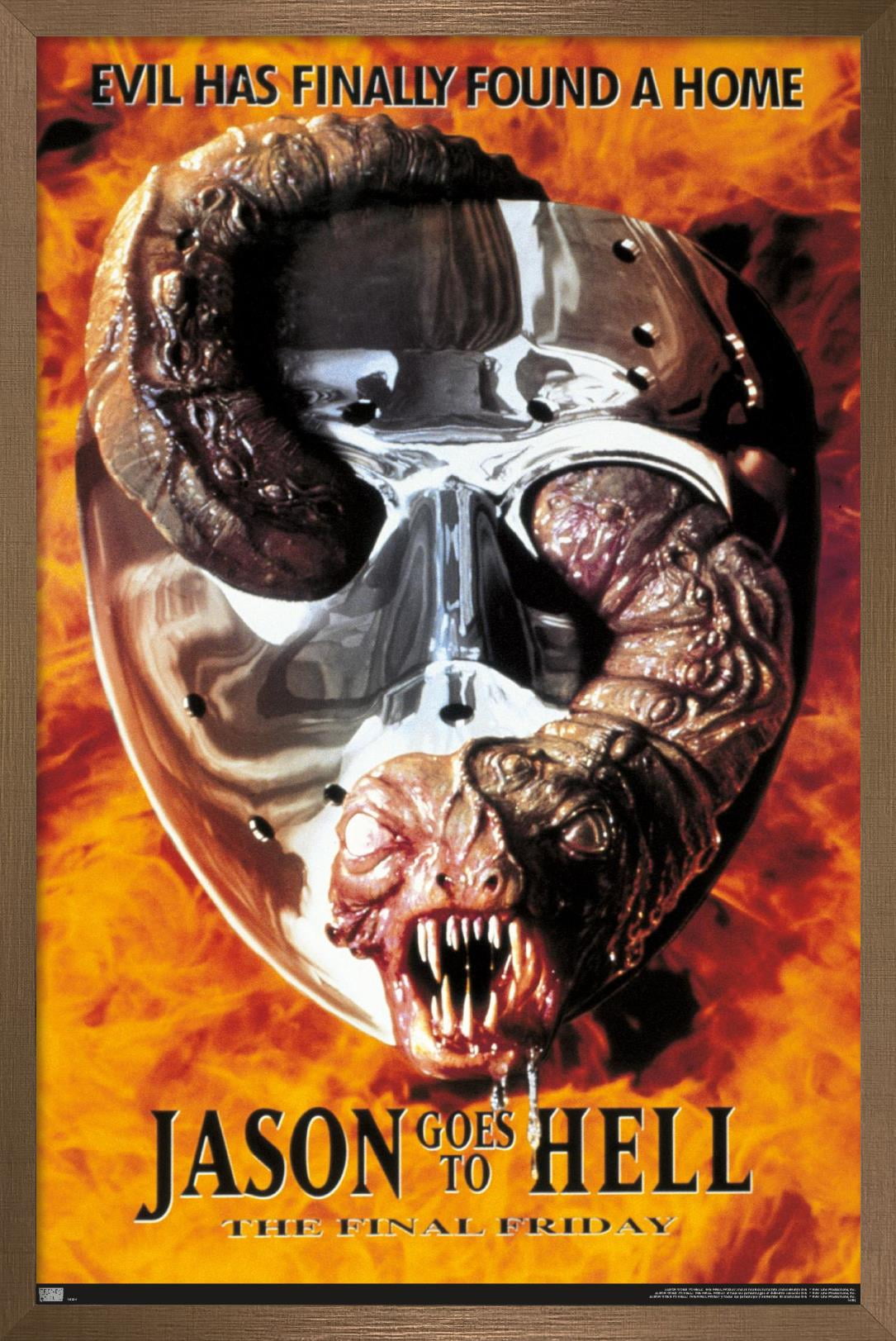 Friday The 13th: Jason Goes To Hell - One Sheet Wall Poster, 14.725" x 22.375", Framed