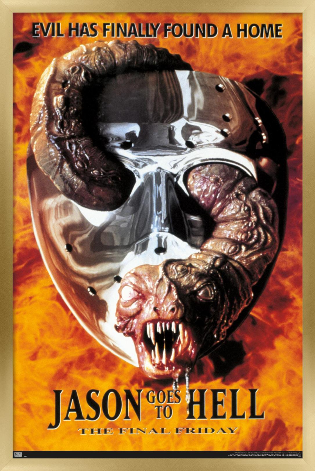 Friday The 13th: Jason Goes To Hell - One Sheet Wall Poster, 14.725" x 22.375", Framed