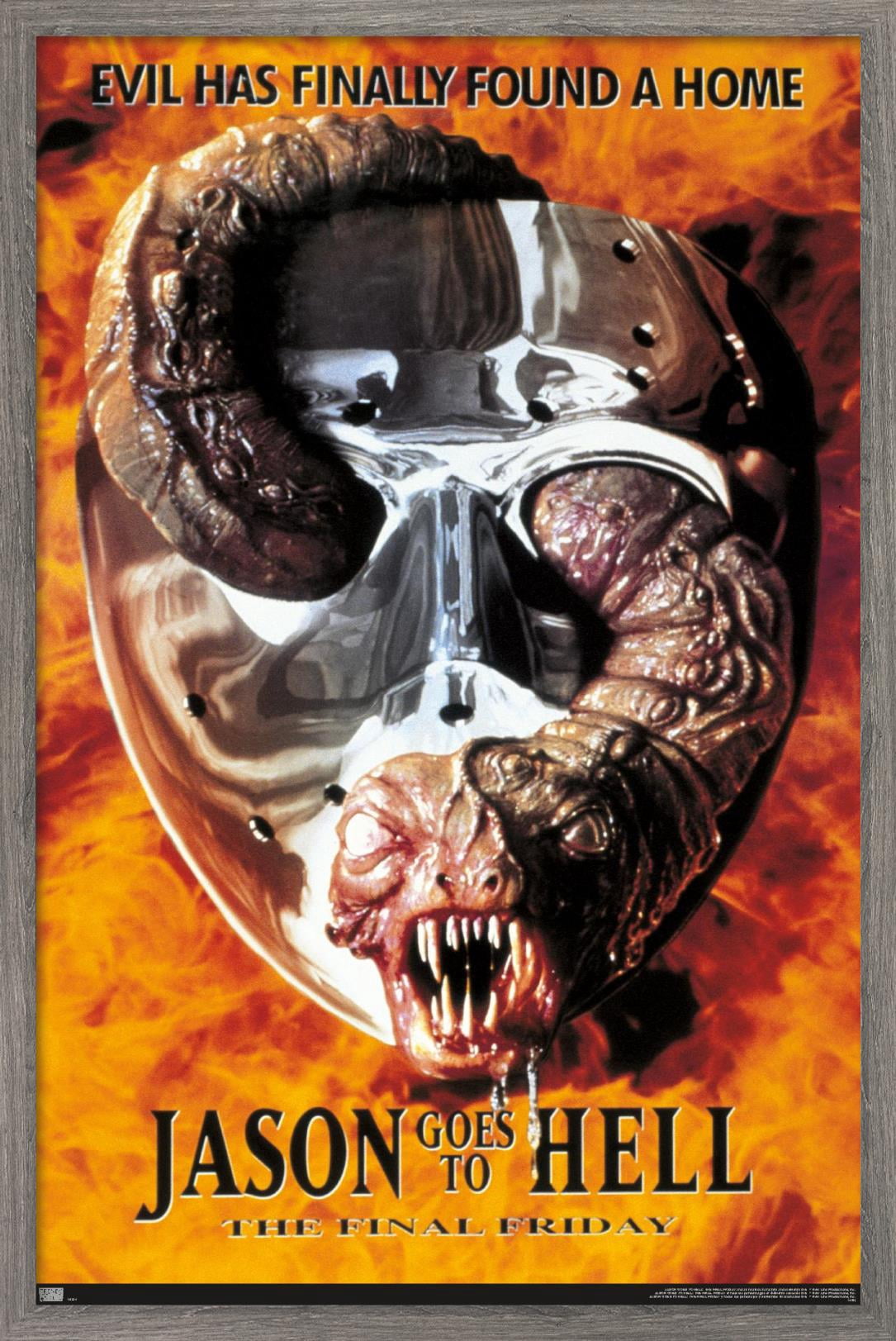 Friday The 13th: Jason Goes To Hell - One Sheet Wall Poster, 22.375" x 34", Framed