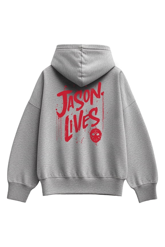 - Jason Lives Oversized Fleece Hoodie Sweatshirt