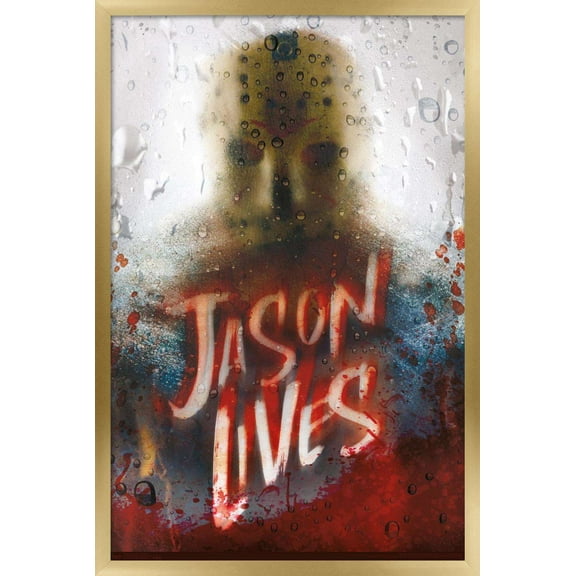 Friday The 13th - Jason Lives Wall Poster, 14.725" x 22.375", Framed