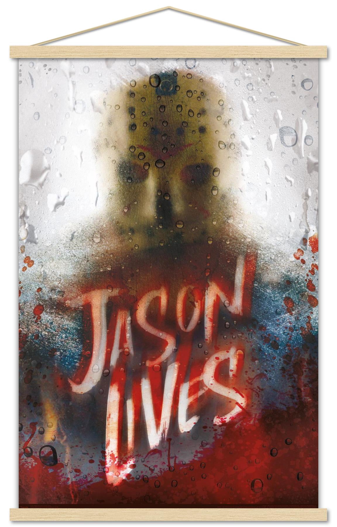 Friday The 13th - Jason Lives Wall Poster with Wooden Magnetic Frame, 22.375" x 34"