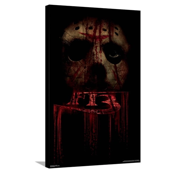 Friday The 13th - Jason Mask Canvas Wall Poster, 22.375" x 34"