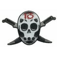 thumbnail image 1 of Friday The 13th Jason Mask Knife 3" Tall Embroidered Iron On Patch, 1 of 1