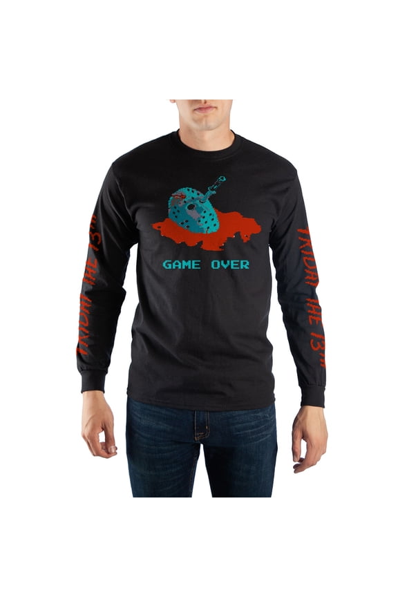 Friday The 13th Jason Mask Long Sleeve T-Shirt-Small