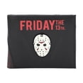 thumbnail image 1 of Friday The 13th Jason Mask Men's Black Bifold Wallet, 1 of 7