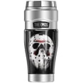 thumbnail image 1 of Friday The 13th Jason Mask THERMOS STAINLESS KING Stainless Steel Travel Tumbler, Vacuum insulated & Double Wall, 16oz, 1 of 7