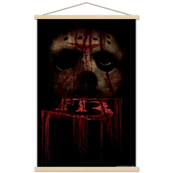 Friday The 13th - Jason Mask Wall Poster with Magnetic Frame, 22.375" x 34"