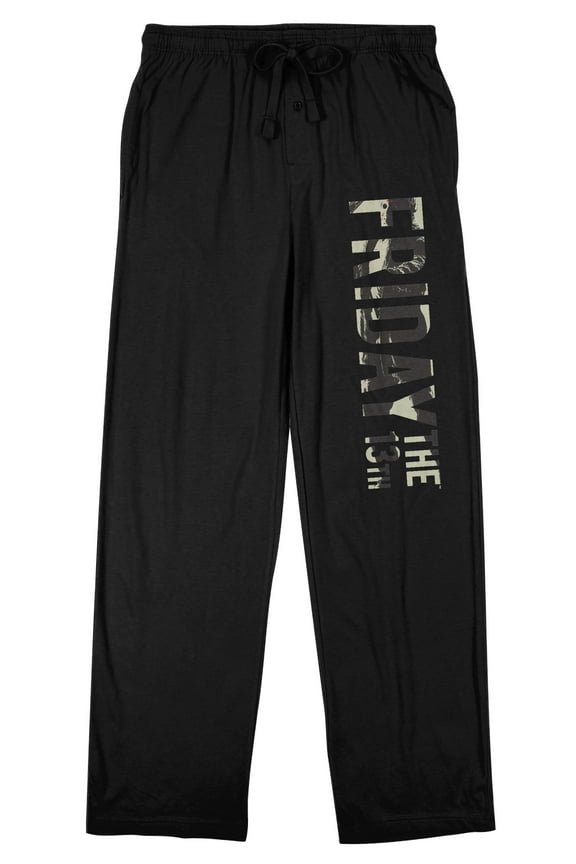 Friday The 13th Jason Men's Black Sleep Pajama Pants-XXL