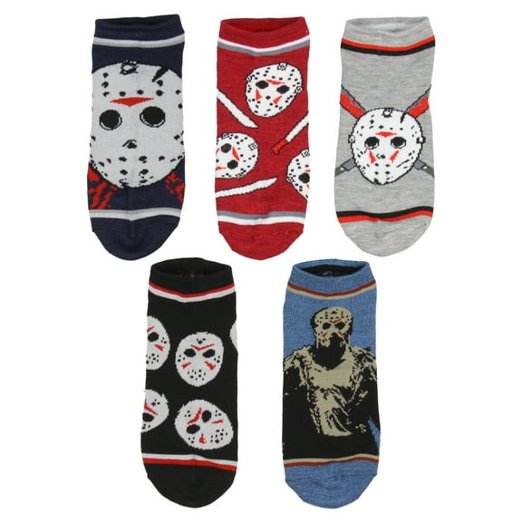 Friday The 13th Jason Voorhees Hockey Mask Ankle Socks 5PK for Men and Women