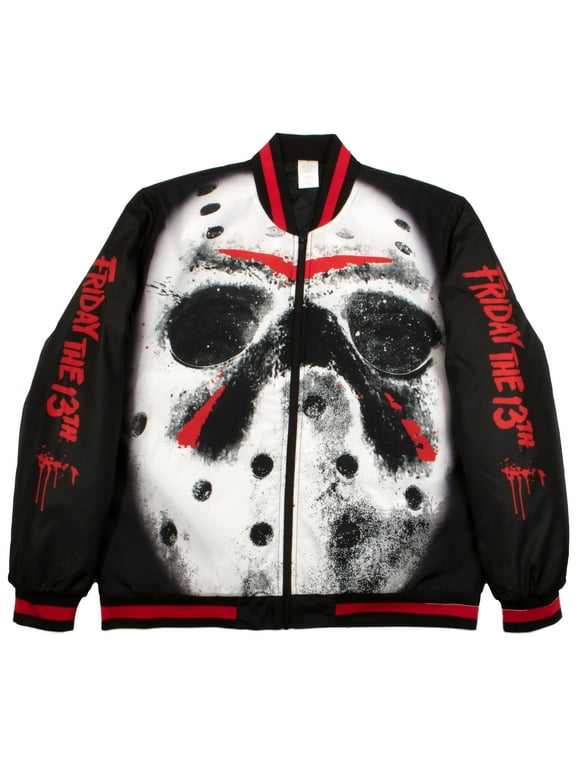 Friday The 13th Jason Voorhees Mask Varsity Bomber Puffer Jacket for Mens and Womens (Size S- XL)