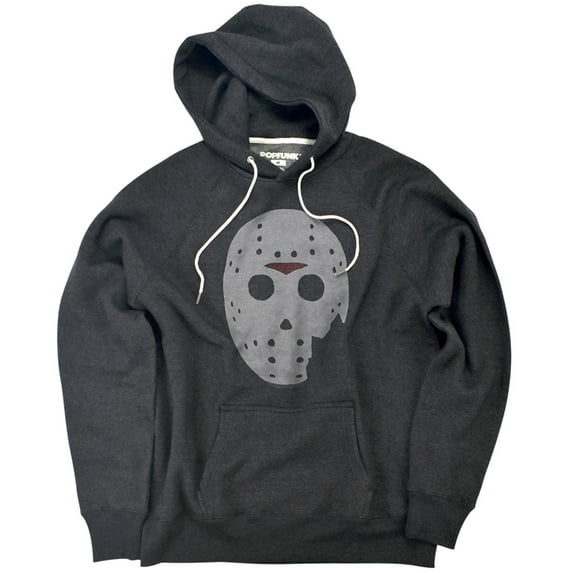 Friday The 13th Jason's Mask Official Premium Ultrasoft Tri-Blend Hoodie (2X-Large) Charcoal