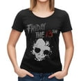 thumbnail image 1 of Friday The 13th Logo Jason Voorhees Women's Black T-shirt Tee Shirt-S, 1 of 6