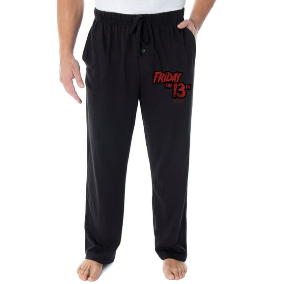 Friday The 13th Men's Movie Film Logo Loungewear Sleep Bottoms Pajama Pants