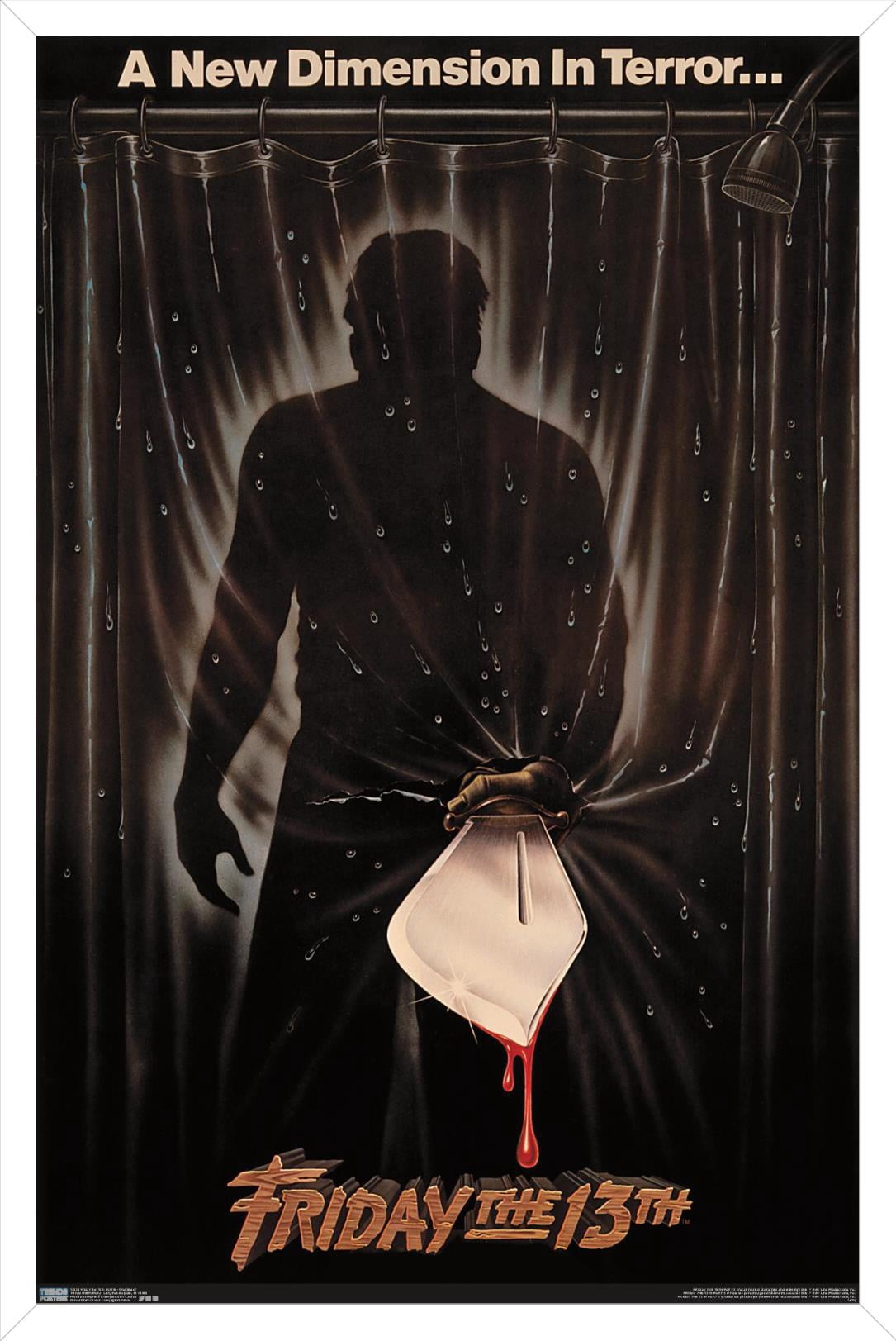 Friday The 13th Part III - One Sheet Wall Poster, 14.725" x 22.375", Framed